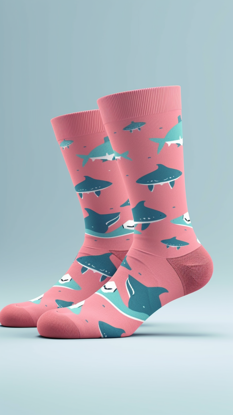 Calcetines Tiburón Rosa